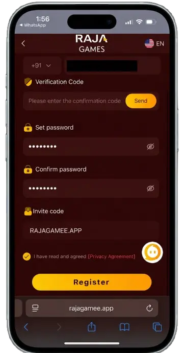 Raja Game Register